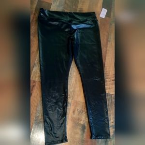 Ladies faux leather pants